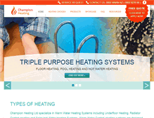 Tablet Screenshot of championheating.co.nz